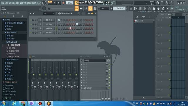 Как научиться работать в FL.STUDIO 2.0 №1. Как создать свой бит ( Музыку) смотреть онлайн
