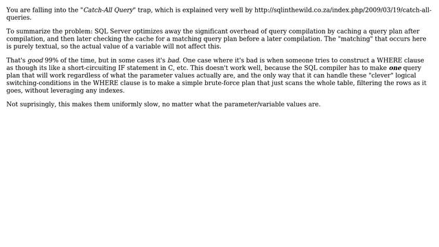 Force SQL Server to run query conditions as written? (5 Solutions!!) смотреть онлайн