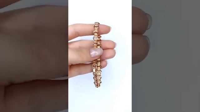 Стильная модель! Браслет под золото 585 пробы! Копия ювелирного украшения! Элитная бижутерия! смотреть онлайн
