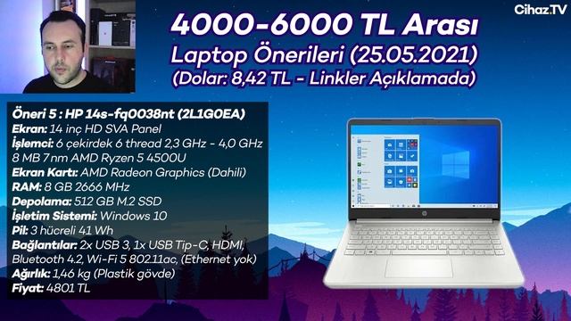 4000 TL - 6000TL Arası En İyi Laptop Önerileri - 25 Mayıs 2021 смотреть онлайн