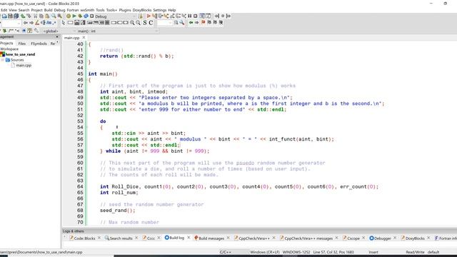 Using rand() and srand() with Modulus in C++ to Generate Pseudorandom Numbers - ENGR2304 смотреть онлайн