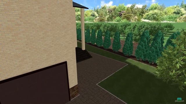 Ландшафтный дизайн участка с детской площадкой, мангалом и бассейном смотреть онлайн