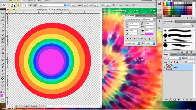 Using the Mixer Brush Tool in Photoshop for a Tie Dye Effect смотреть онлайн