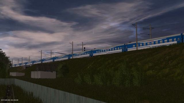 [Скоро спишут] ВЛ10-913 с пассажирским поездом Санкт - Петербург -- Сочи тихо проследует по перегон смотреть онлайн