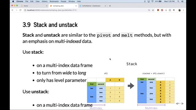 Webinar - Data Reshaping with Pandas in Python смотреть онлайн