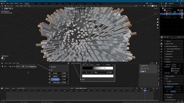 Geometry Nodes анимация Ico Sphere смотреть онлайн