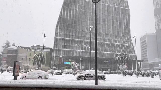 Батуми завалило снегом. Аномальная зима. Снегопад. Batumi Georgia смотреть онлайн