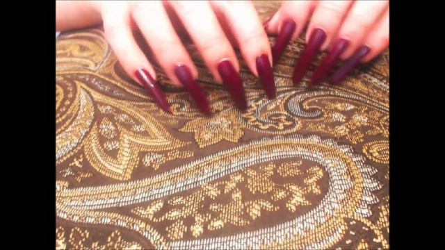 LongNailsQueen Scratching Her Long Dark Painted Nails (video 4)