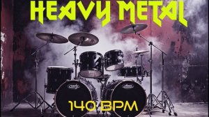 Heavy Metal Style Drum Track 140 BPM (FREE WAV & MIDI)