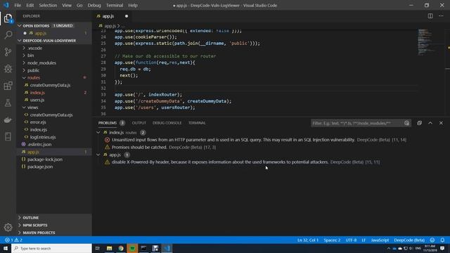 Using the Visual Studio Code Extension - Javascript Linters vs DeepCode смотреть онлайн