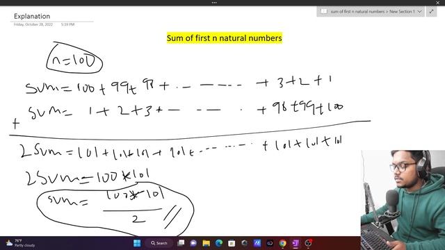 Problem Solving #1 - SUM OF FIRST N NATURAL NUMBERS in JAVA смотреть онлайн