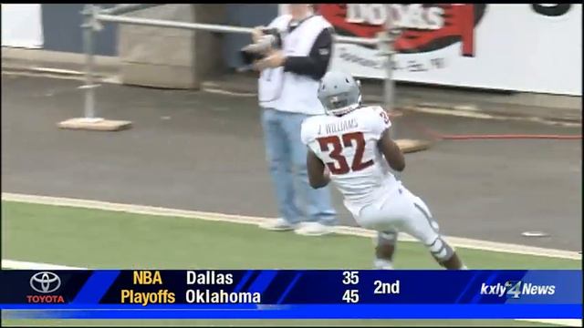 Team Gray wins WSU's spring game смотреть онлайн