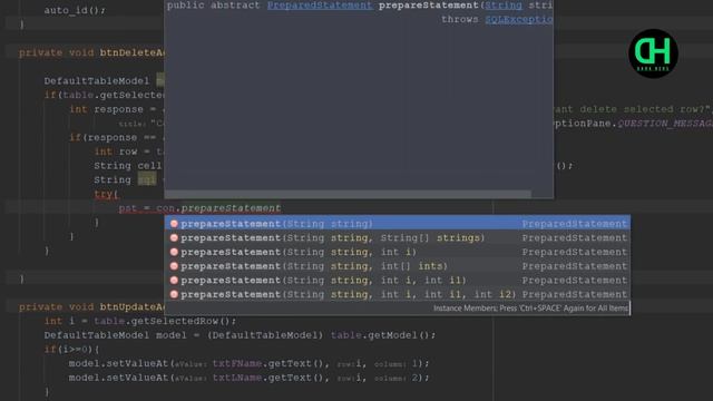 Delete JTable and Database Values in Java Swing смотреть онлайн