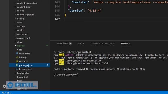 4- Node.js Express MongoDB: Versioning des packages смотреть онлайн