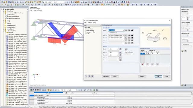 [EN] KB 001656 | Расчет K-образного соединения пустотелых профилей CHS по норме EN 1993-1-8 смотреть онлайн