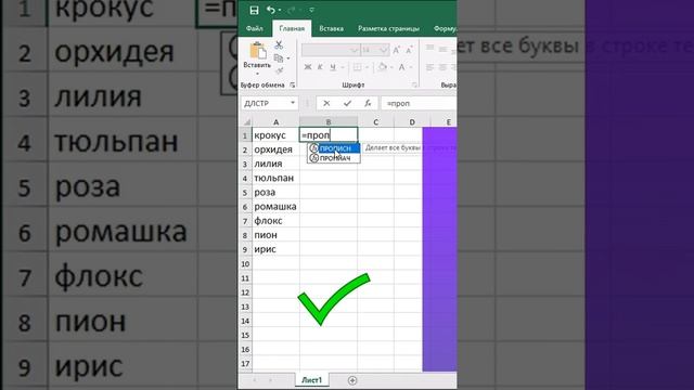 Как СДЕЛАТЬ ПРОПИСНЫЕ быстро ?Лайфхак Excel смотреть онлайн