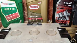 Тест +250 Татнефть Люкс ПАО 5w40 , Синтек Премиум 5w40 , Чемпиоил XTT 5w40 A3B4