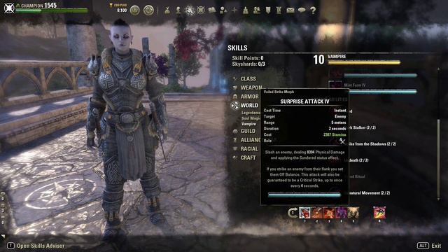Elder Scrolls Online Nightblade PvP Crit Build: Firesong Update