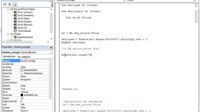 Formation en conception d'application de tresorerie caisse et banque sous VBA Excel . Partie 05 смотреть онлайн