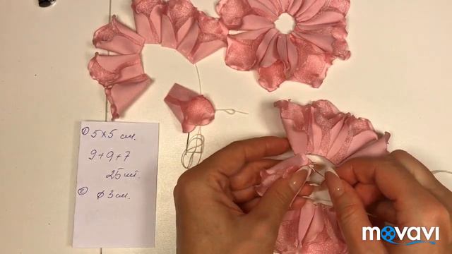 Цветы из лент, ткани 🌺 Ribbon flowers 🌺. Flores de la cinta 🌺 смотреть онлайн