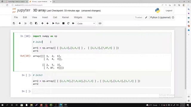 How to create a 3D array - numpy | Snake In Code смотреть онлайн
