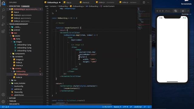 LCRN EP1 - Travel Onboarding Screen - React Native UI смотреть онлайн