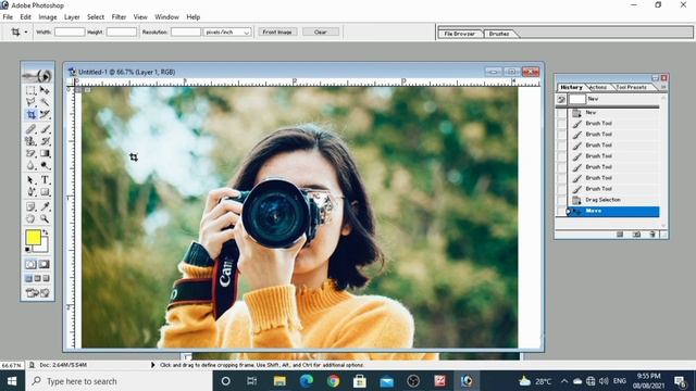 History Brush Tool In Photoshop 7.0 || Adobe Photoshop Tutorial In Hindi Day 14 смотреть онлайн