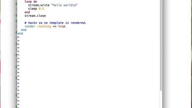 Response streaming from a Rails controller смотреть онлайн