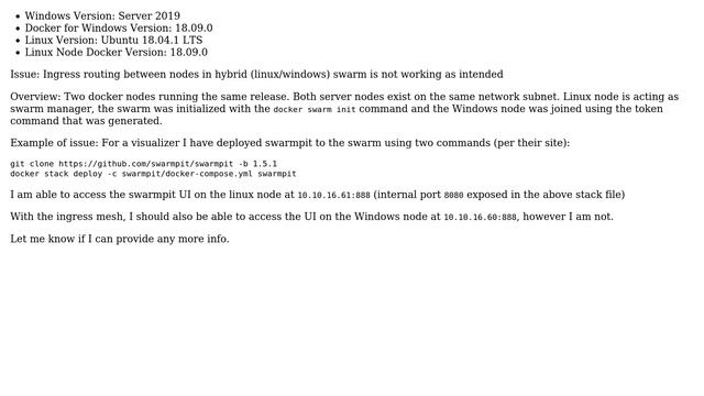 DevOps & SysAdmins: Docker hybrid swarm mesh routing not workingwindows смотреть онлайн