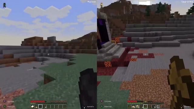 Minecraft PS5 coop 2 players split screen смотреть онлайн