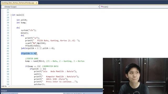 GW CODING BUAT GAME BATU KERTAS GUNTING SEDERHANA - Kelas Coding StefanusHendy смотреть онлайн