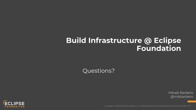 Eclipse Common Build Infrastructure: Upcoming Changes 18/05/09 смотреть онлайн