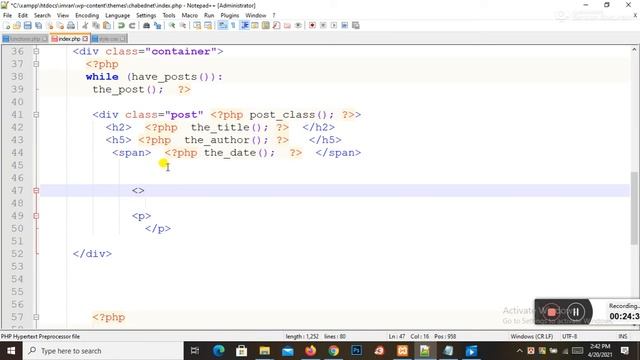 PHP Programming Language Tutorial class -3 смотреть онлайн