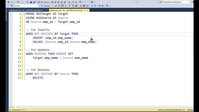 SQL Merge operation смотреть онлайн
