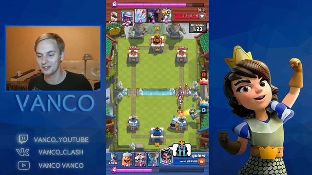 ПЕРВЫЙ УРОВЕНЬ ПОКОРИЛ 3400 КУБКОВ! ШО ЗА ГЕРОЙ / CLASH ROYALE смотреть онлайн