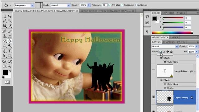 Halloween Photomontaging with Photoshop CS4 - Part 5 смотреть онлайн