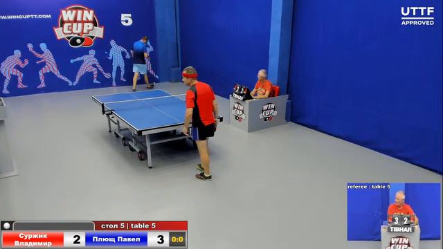 15:30 Суржик Владимир 0-3 Плющ Павел стол 5 ЮГ-3 25.08.20 смотреть онлайн