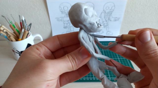 Plants vs Zombies | PvZ | Zombi 🧟♂️ Polimer Kil Figür Çalışması смотреть онлайн