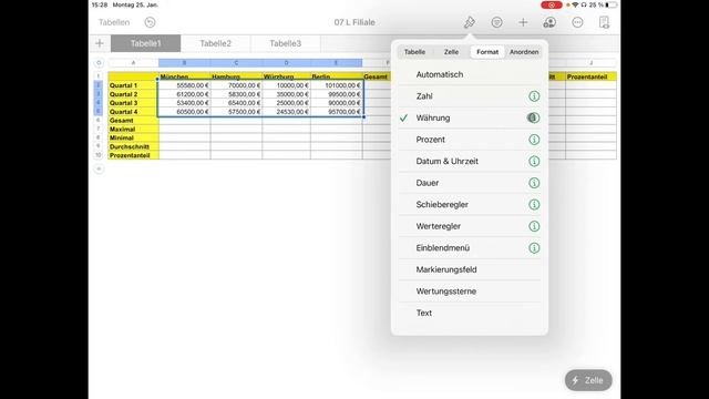 Formatierung in Numbers | Numbers am iPad смотреть онлайн