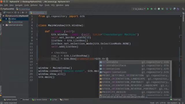 Python GUI Development with GTK+ 3 Tutorial 6 ListBox смотреть онлайн