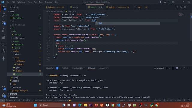 Joi validation in Node js | Validating and Sanitizing Data in Express.js смотреть онлайн
