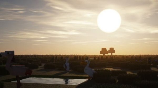 Minecraft Live Wallpaper - Sunset in Plains (Available in Wallpaper Engine, Link in Description)