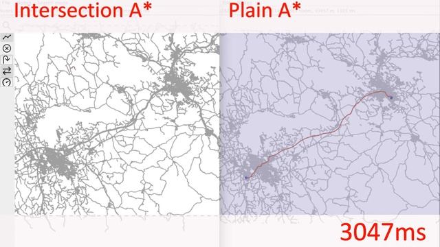 Path Engine A* VS Intersection A* смотреть онлайн