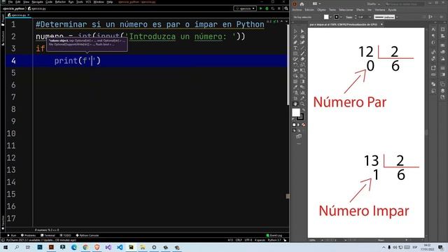 Determinar si un número es Par o Impar en Python смотреть онлайн