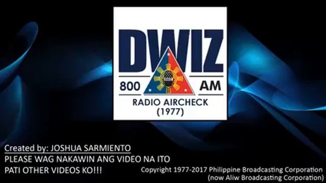 DWIZ 800 kHz Radio Aircheck 1977 смотреть онлайн
