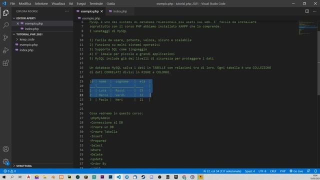 PHP/MYSQL Tutorial Italiano 01 - Introduzione a MySQL смотреть онлайн