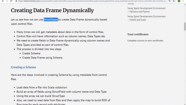 Spark Data Frames and Data Sets - Overview of APIs - Create Data Frames Dynamically - Introduction смотреть онлайн