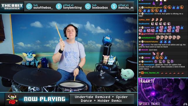Spider Dance Remix From Holder On Drums! смотреть онлайн