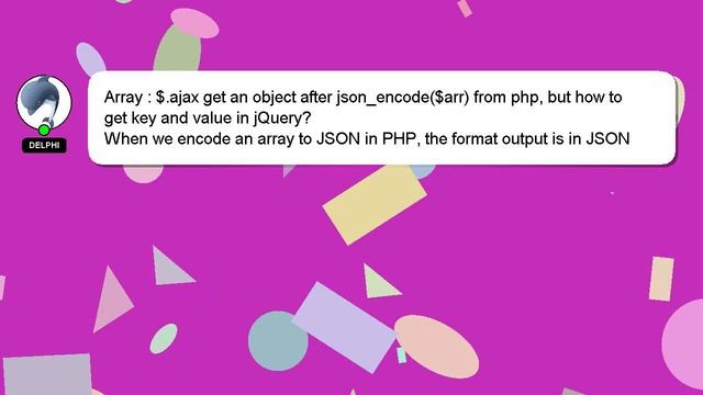 Array : $.ajax get an object after json_encode($arr) from php, but how to get key and value in jQue смотреть онлайн