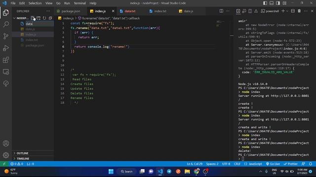 how rename file in nodejs | MERN COURSE in Arabic смотреть онлайн